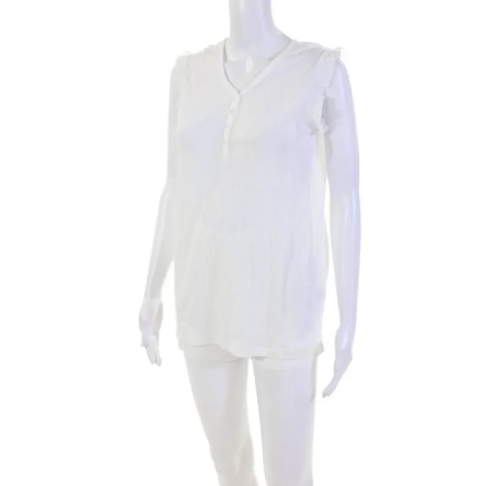 You Say Women's V-Neck Sleeveless Two Piece Pajama Set White Size XS